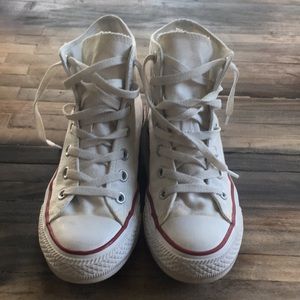 Converse White High Tops Women 7.5